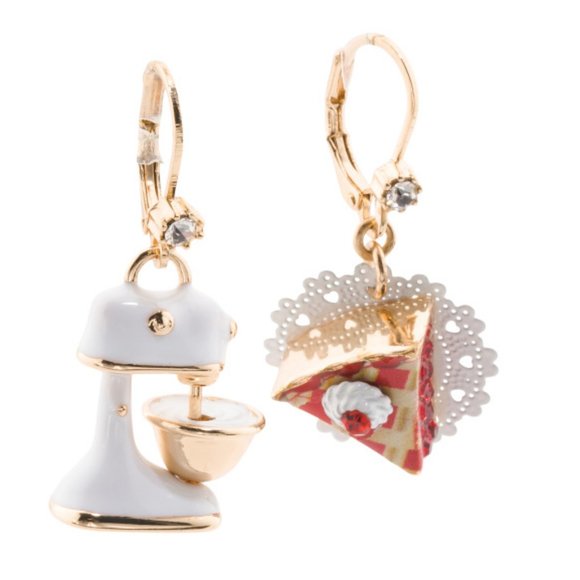 CLEARANCE Betsey Johnson Mixer & Pie Slice Earrings - Picture 2 of 5